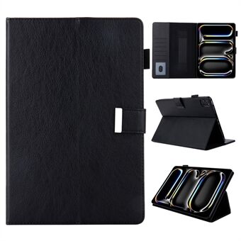 For iPad Pro 11 (2024) Etui med Håndstropp, Antifall, Skinn Smart Nettbrettdeksel