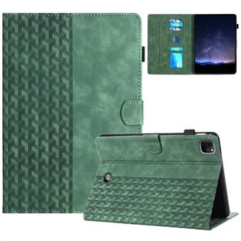 For iPad Pro 11 (2024) Etui Anti-Ripe Nettbrett Deksel Byggestein Mønstret Nettbrett Lær Skall