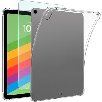 For iPad Air 11 (2024) etuiet TPU-slipptatt klar nettbrettoppbevaring + herdet glass skjermbeskyttelse