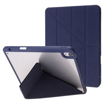 For iPad Air 13-dekning (2024) etui i PU-skinn + TPU + akryl smart nettbrettdeksel med origami-stativ