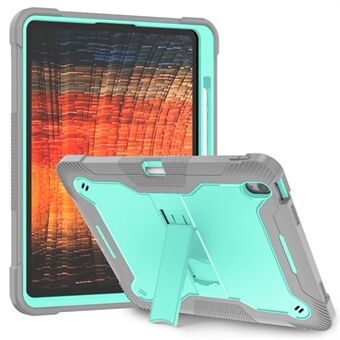 For iPad Air 13 (2024) Etui med stativ i silikon + PC-nettbrettfølge Støtsikkert materiale med høy støtdemping