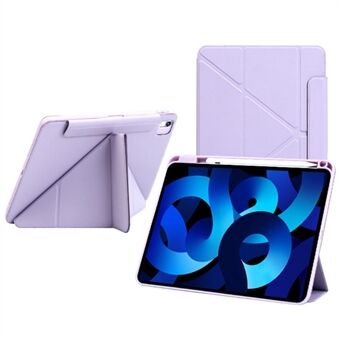 For iPad Air 13 (2024) Etui PC+TPU+Lær Avtakbart Tablettdeksel med Stativ.