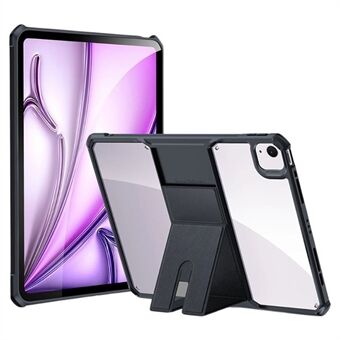 XUNDD for iPad Air 13 (2024) / Pro 12.9 (2020) / (2021) / (2022) Etui Lær Kickstand TPU + PC Airbagbeskyttelse Nettbrettdeksel