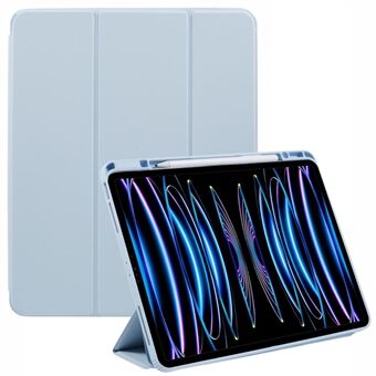 MUTURAL For iPad Air 13 (2024) / iPad Pro 12.9 (2022) / (2021) / (2020) / (2018) Lærveske Trifold Stativedeksel med Pennholder