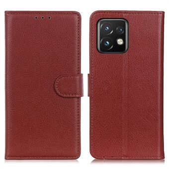 Litchi-tekstur telefonveske for Motorola Edge 40 Pro 5G / Moto X40 5G PU-lær Støtsikker Foldbar Stativ Lommebokdeksel