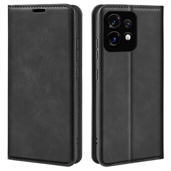 PU skinn-lommebok til Motorola Moto X40 5G / Edge 40 Pro 5G, Skin-touch Stand Cover Telefon-Shell Flip-etui.