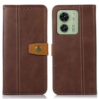 For Motorola Edge 40 5G Calf Texture Lommebok Telefonveske Flip Stand Cover PU Leather Shell