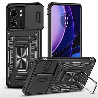 Armor-serien for Motorola Edge 40 5G Kickstand-etui PC + TPU-telefonveske med sklisikker objektivbeskytter