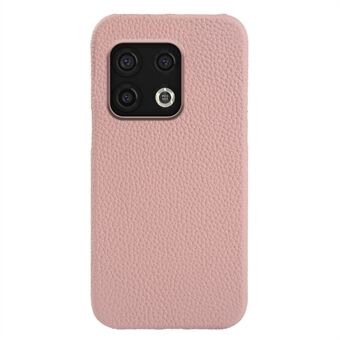 For OnePlus 10 Pro 5G Fallbeskyttende Telefonveske Ekte Kugjørskinn+PC Magnetisk Deksel