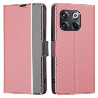 For OnePlus 10T 5G / Ace Pro 5G PU skinn folio bok deksel med kortlomme, dobbel magnetisk låsekrok, stativfunksjon og støtsikker beskyttelsesdeksel.