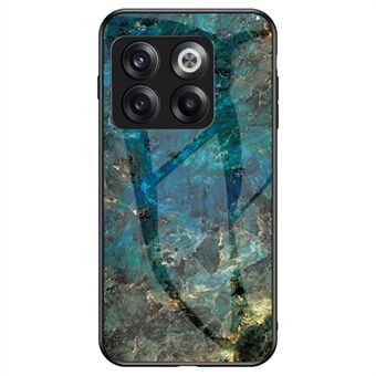 For OnePlus 10T 5G / ACE Pro 5G Fallsikkert telefondeksel Marmormønster herdet glass + PC + TPU Hybrid-deksel