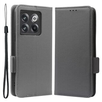 Litchi Texture Phone Case for OnePlus 10T 5G / ACE Pro 5G, Stand lommebok PU-skinn magnetisk lås Folio Flip-beskyttelsesdeksel