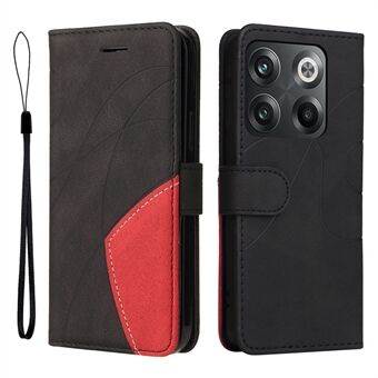 KT Leather Series-1 Anti-fall telefondeksel for OnePlus ACE Pro 5G / 10T 5G Tofarget skjøting av PU-skinn Stand med stropp