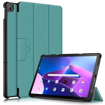 Tabletdeksel for Lenovo Tab M10 Plus (3. generasjon) / Xiaoxin Pad 2022 10.6 tommer 125FTB-128F Auto Wake / Sleep PC+PU Lær Trifold Stativdeksel Støtsikker Beskyttelsesetui for nettbrett