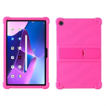 For Lenovo Tab M10 Plus (3. generasjon) / Xiaoxin Pad 2022 10.6 tommer 125F / 128 Anti-kollisjons Myk Silikon Nettbrett-beskyttelsesdeksel med Justerbar PC-støtteben.