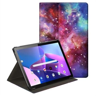 For Lenovo Tab M10 (Gen 3) 10.1 tommers 328F 360-graders roterende stativfunksjon Mønstertrykk PU-lærtablethylse med automatisk vekking / dvalemodus