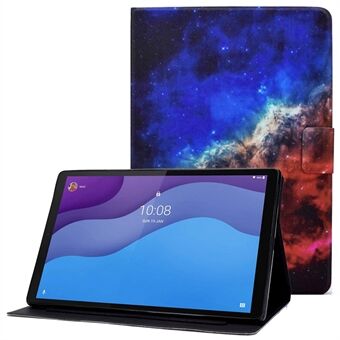 For Lenovo Tab M10 (Gen 3) TB-328FU / TB-328XU B2 Mønstret trykking stativbeskyttelse med automatisk søvn / vekkefunksjon PU-lær Smart deksel med kortspor.