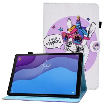 For Lenovo Tab M10 (Gen 3) TB-328FU / TB-328XU A2 Mønstertrykket PU-lær-etui med justerbar stativbeskyttelse, smart deksel med kortholdere og pennespor