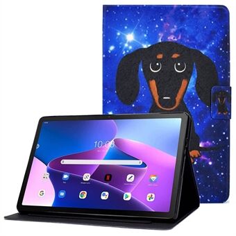 For Lenovo Tab M10 (Gen 3) TB-328FU / TB-328XU Mønsterutskrift PU Lær Stående Kortplasseret Plastfor Etui med Magnetisk Lås