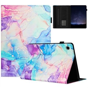 For Lenovo Tab M10 (Gen 3) Multi-vinkel visnings Smart PU-lærmarmor deksel