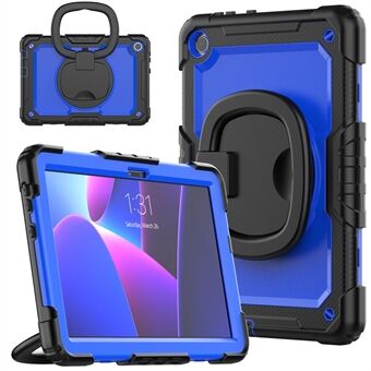 For Lenovo Tab M10 (Gen 3) TB-328FU / TB-328XU PC + Silicone Tablet Cover 360-graders roterende stativ Case mot støt med skulderrem.