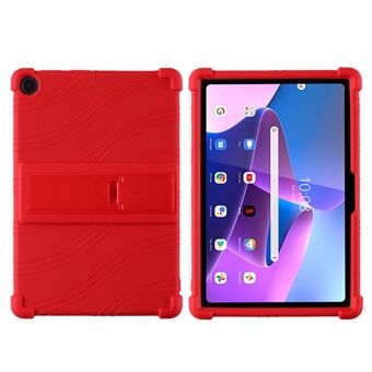 For Lenovo Tab M10 (Gen 3) / TB-328XU: Anti-drop Tablet Case Anti-scratch Silicone Tablet Cover med Støtteben.