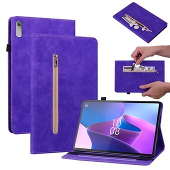 For Lenovo Tab P11 Gen 2 nettbrettetui, PU-skinn, stativ, glidelåslomme, kortspor, smart deksel.