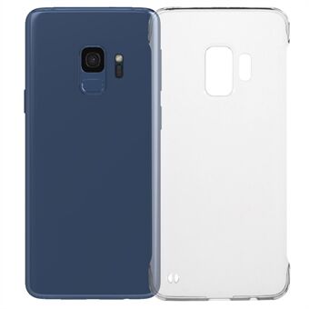 For Samsung Galaxy S9-transparent deksel i hard plast uten kanter og bakdekselet i hard plast.