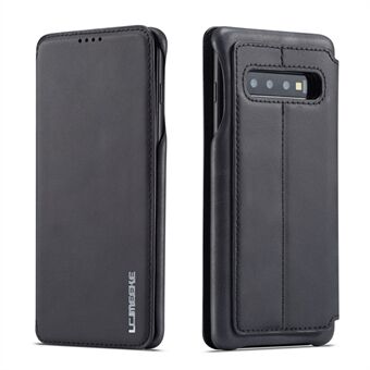 LC.IMEEKE Retro-stil skinnkortholderveske til Samsung Galaxy S10