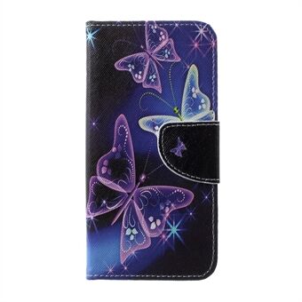 Mønsterutskrift Cross Texture Leather Wallet Case for Samsung Galaxy S10 Plus