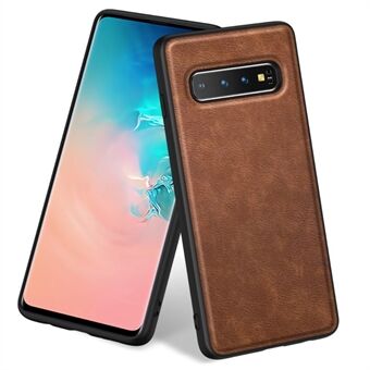 Telefondeksel til Samsung Galaxy S10 Plus , PU-skinnbelagt TPU+PC retro bakdeksel