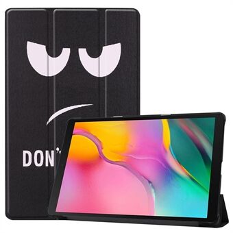 Mønstertrykk Slitesterk PU-lær Tri-fold Stativ Auto Wake/Sleep Etui for Samsung Galaxy Tab A 10.1 (2019) SM-T510 (Wi-Fi)/SM-T515 (LTE)