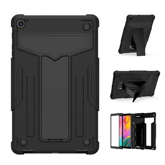 Sammenleggbar støtte Contrast Color Anti-dust PC Silikon-beskyttelse for Samsung Galaxy Tab A 10.1 (2019)