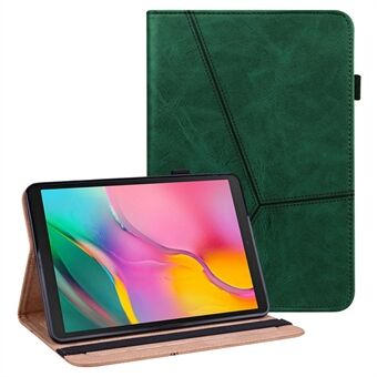 Støtdempende lær-etui til nettbrett med kortlomme og pennestropp til Samsung Galaxy Tab A 10.1 (2019) SM-T510 (Wi-Fi)