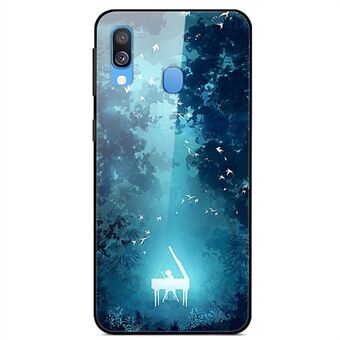 Pattern Printing Glass+TPU+PC Phone Case for Samsung Galaxy A20e