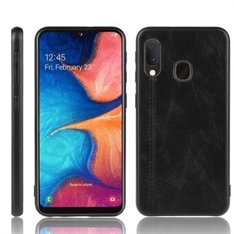 Skinnbelagt PC + TPU Hybrid telefondeksel for Samsung Galaxy A20e