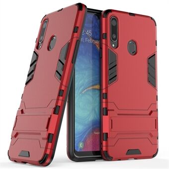 Plast + TPU Hybrid Shell-deksel med støtte for Samsung Galaxy A20s