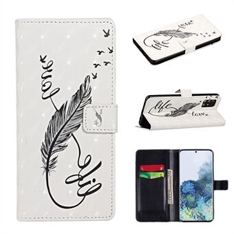 Light Spot Decor Pattern Printing Wallet Stand Lærveske til Samsung Galaxy A51 SM-A515