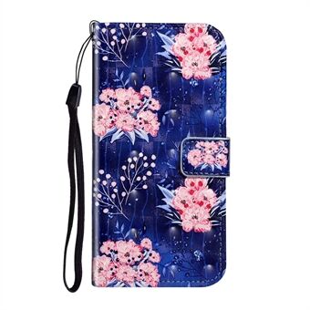 Mønster utskrift Light Spot Decor Leather Case Stand Wallet Phone Cover for Samsung Galaxy A51 SM-A515