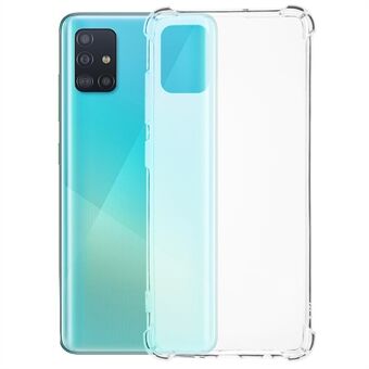 For Samsung Galaxy A51 4G SM-A515 Anti-slipp telefondeksel 1,5 mm gjennomsiktig TPU telefondeksel