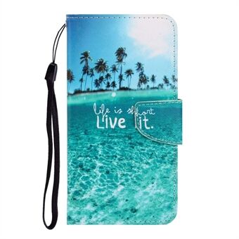 Mønsterutskrift Flip Leather Wallet Phone Shell for Samsung Galaxy A71 A715