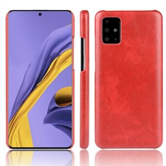 Litchi Skin Leather Coated Hard PC-deksel beskyttende deksel til Samsung Galaxy A71