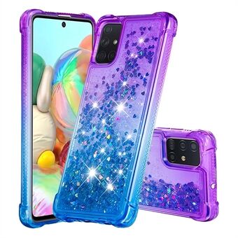 Gradient Glitter Powder Quicksand TPU mobiltelefondeksel til Samsung Galaxy A71