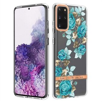 LB5 Series IMD IML galvanisering TPU telefondeksel for Samsung Galaxy S20 Plus/ S20 Plus 5G blomstermønster mobildeksel