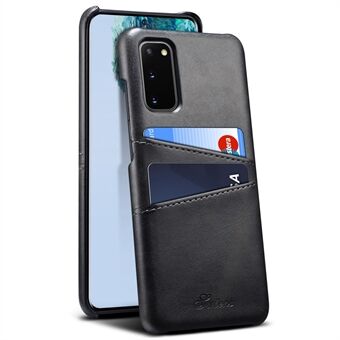 SUTENI PU skinnbelagt PC-veske med ikke-helt innpakket designkortholdere Telefonbeskytter for Samsung Galaxy S20 4G / 5G