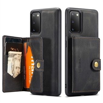 JEEHOOD For Samsung Galaxy S20 4G/5G Detachable Wallet Kickstand Case PU Leather Coated TPU Well-protected Phone Shell