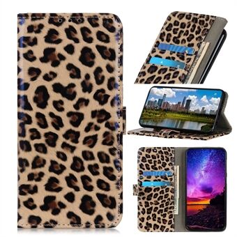 Leopard Texture Wallet Stand Leather Flip Deksel til Samsung Galaxy A41