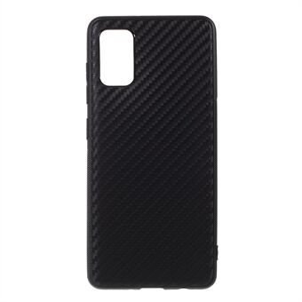 Karbonfiber TPU-bakbeskyttelsesdeksel for Samsung Galaxy A41 (global versjon)