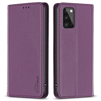 BINFEN COLOR BF18 telefonlærveske til Samsung Galaxy A41 (global versjon) kortholder Stand