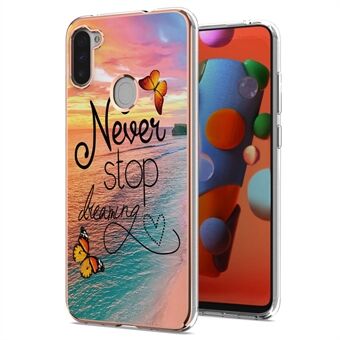 Fallsikkert, slankt marmordesign IML IMD galvanisering, mykt TPU-telefondeksel for Samsung Galaxy M11 / A11 (EU-versjon)